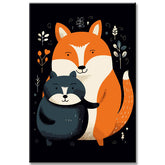 Fox & Raccoon Painting by Numbers